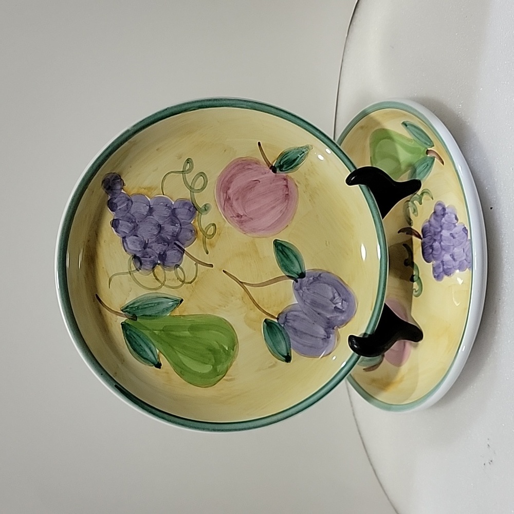 Set Of Two Vintage Italian Pottery Caleca Salad Plates